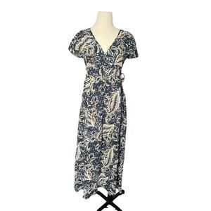 Bila 77 paisley maxi dress‎ tie waist flare sleeve size Small Boho Feminine